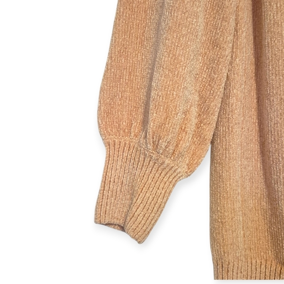 Impressions Peach Chenille Sweater Dress Sz L - Picture 5 of 7